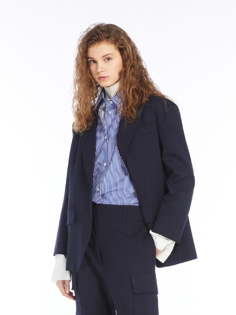 Weekend Blazer over in gabardina mista lana Italy