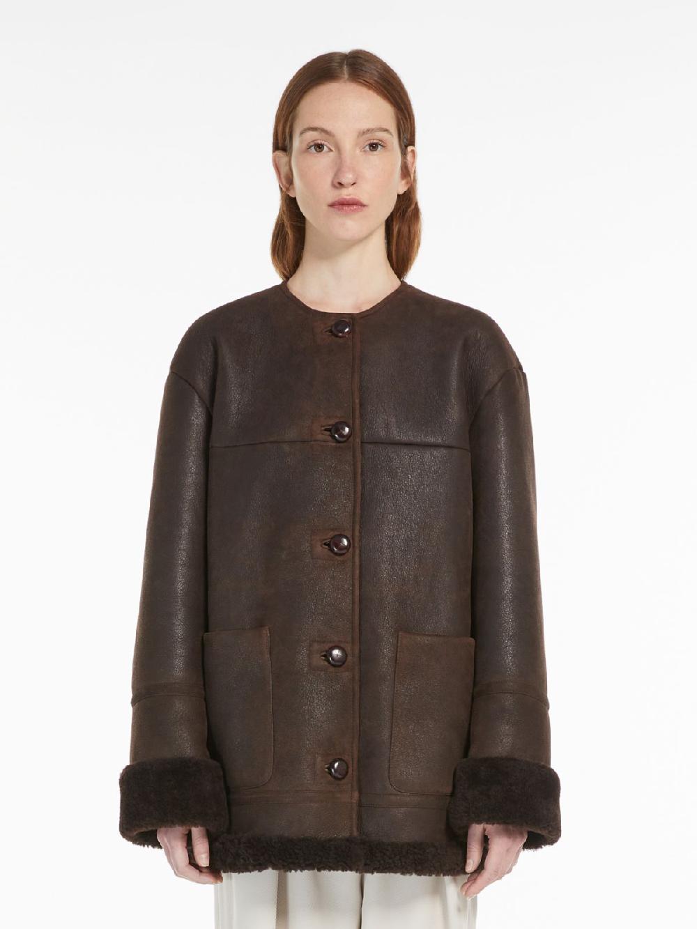 Weekend Cappotto girocollo in montone Promozione