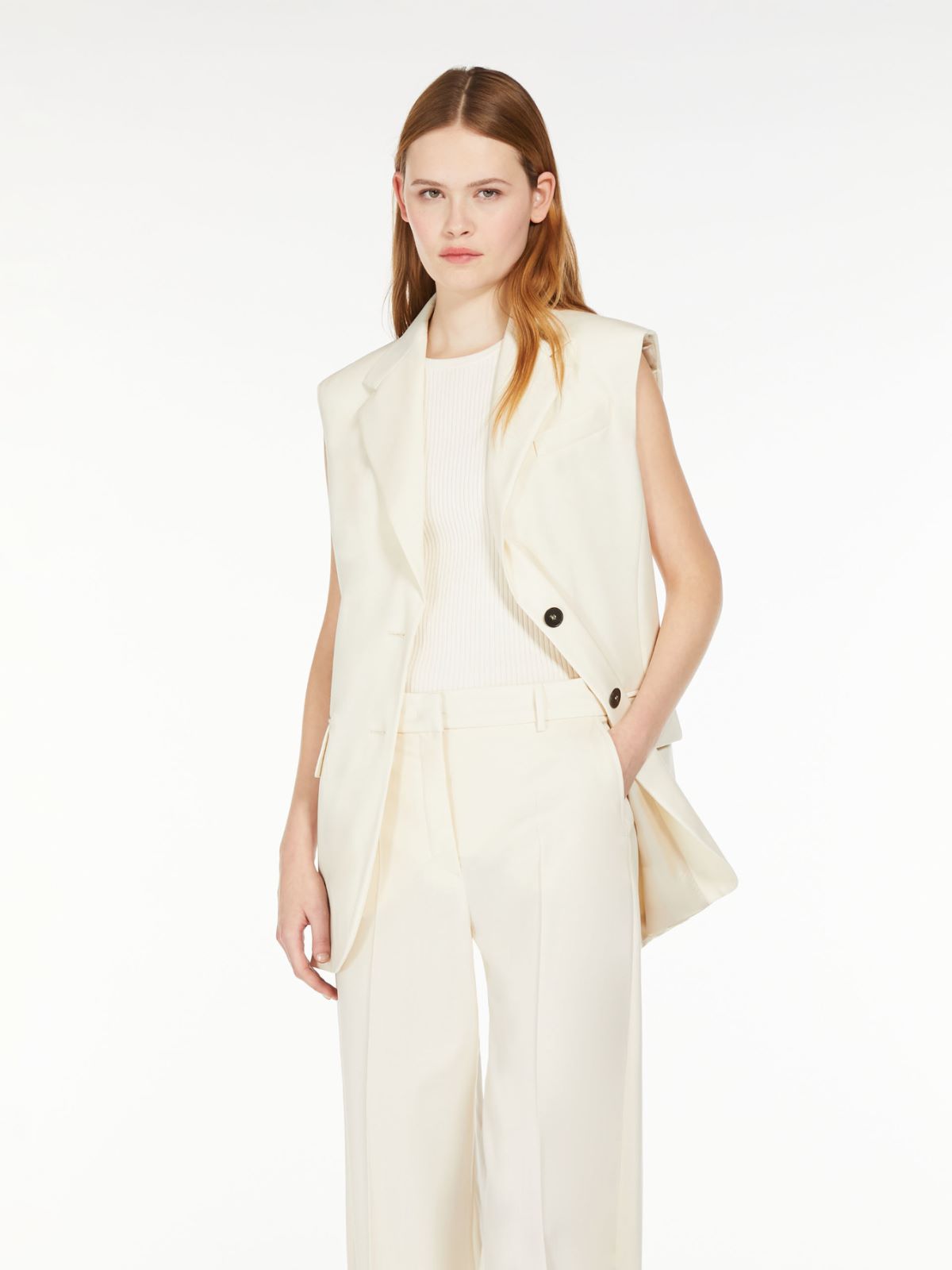 Weekend Gilet in tela di lana stretch Sottocosto