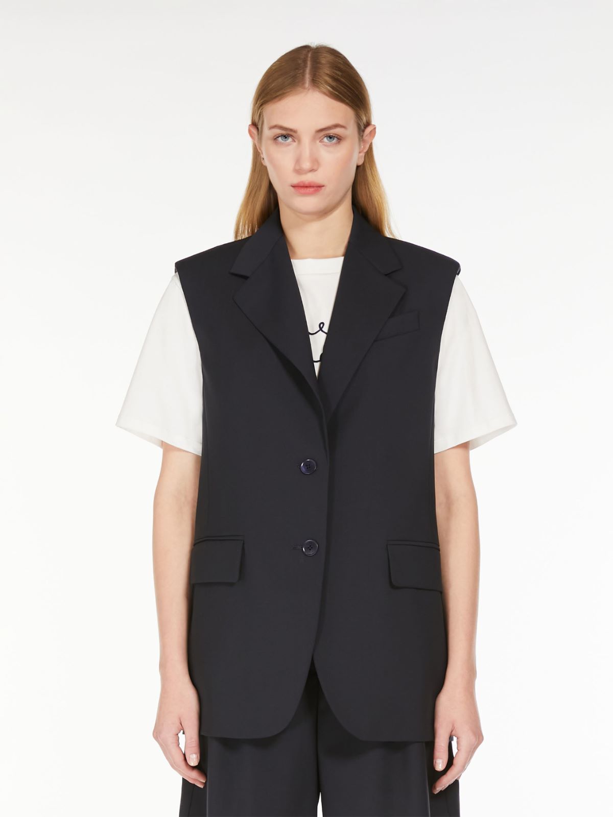 Weekend Gilet in tela di lana stretch Convenienza