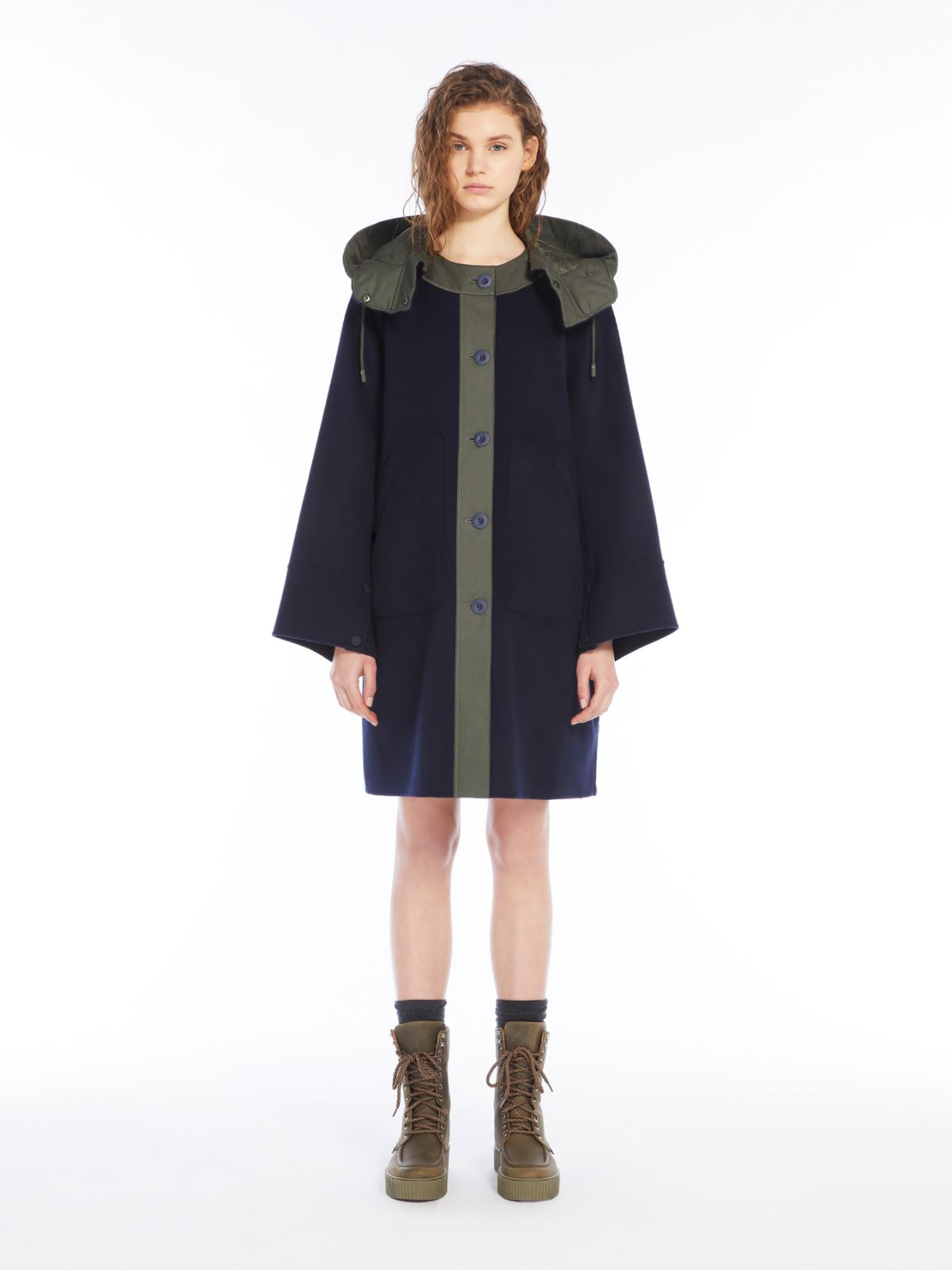 Weekend Parka in lana e tela antigoccia Nuova