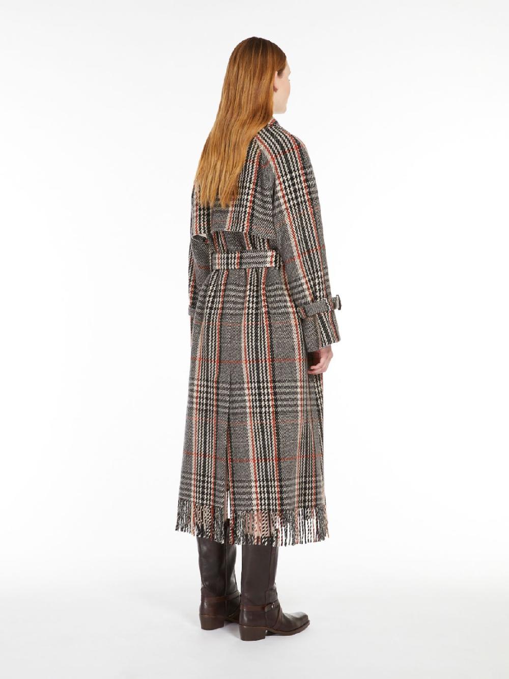Weekend Cappotto in mista lana con frange Offerta
