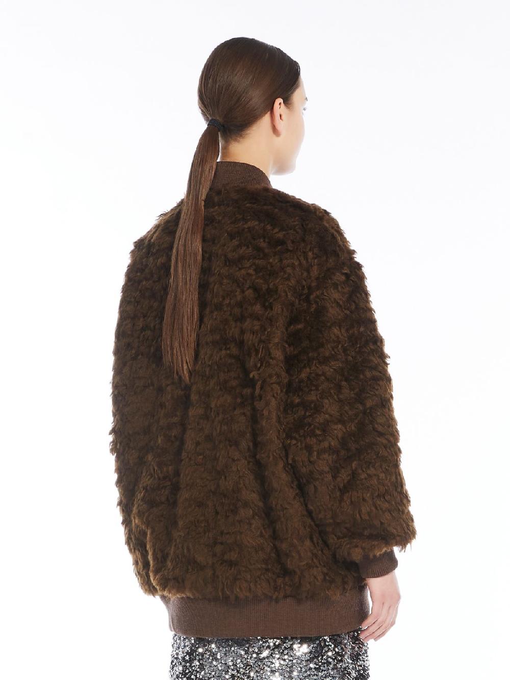 Weekend Bomber corto in tessuto furry Online