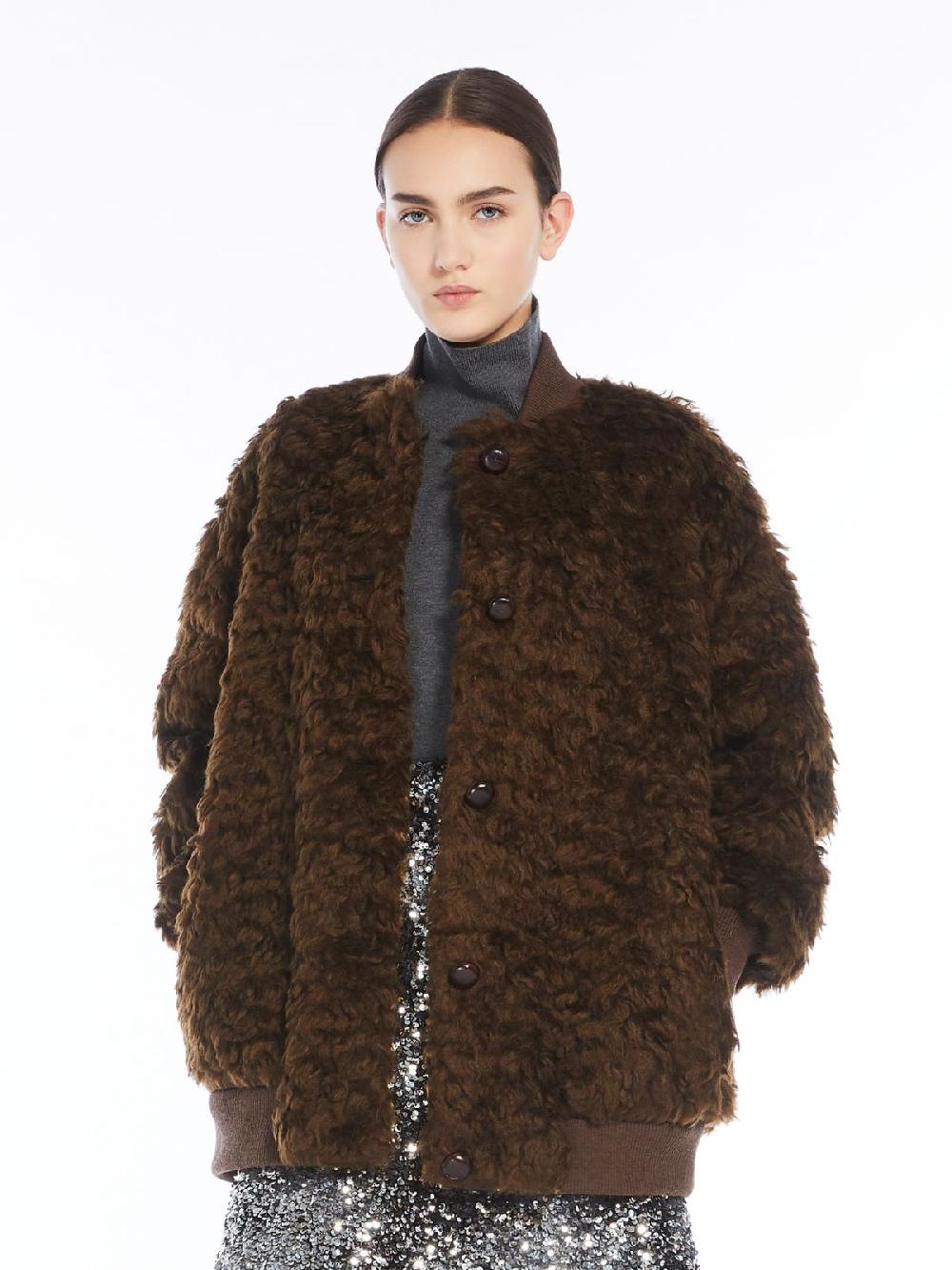 Weekend Bomber corto in tessuto furry Online