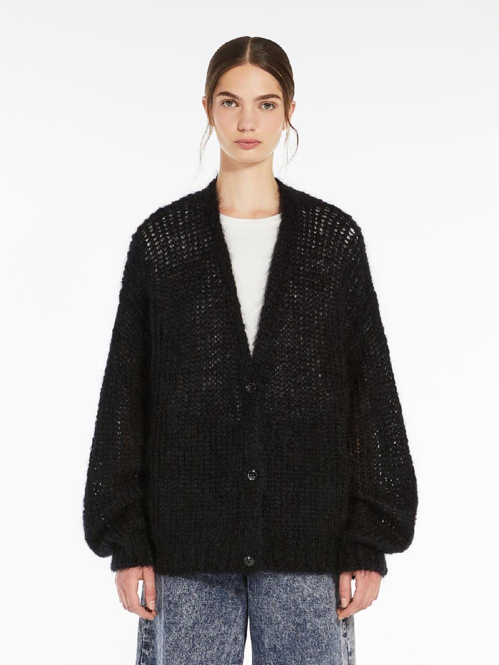 Weekend Cardigan in filato di mohair Vendita Economica