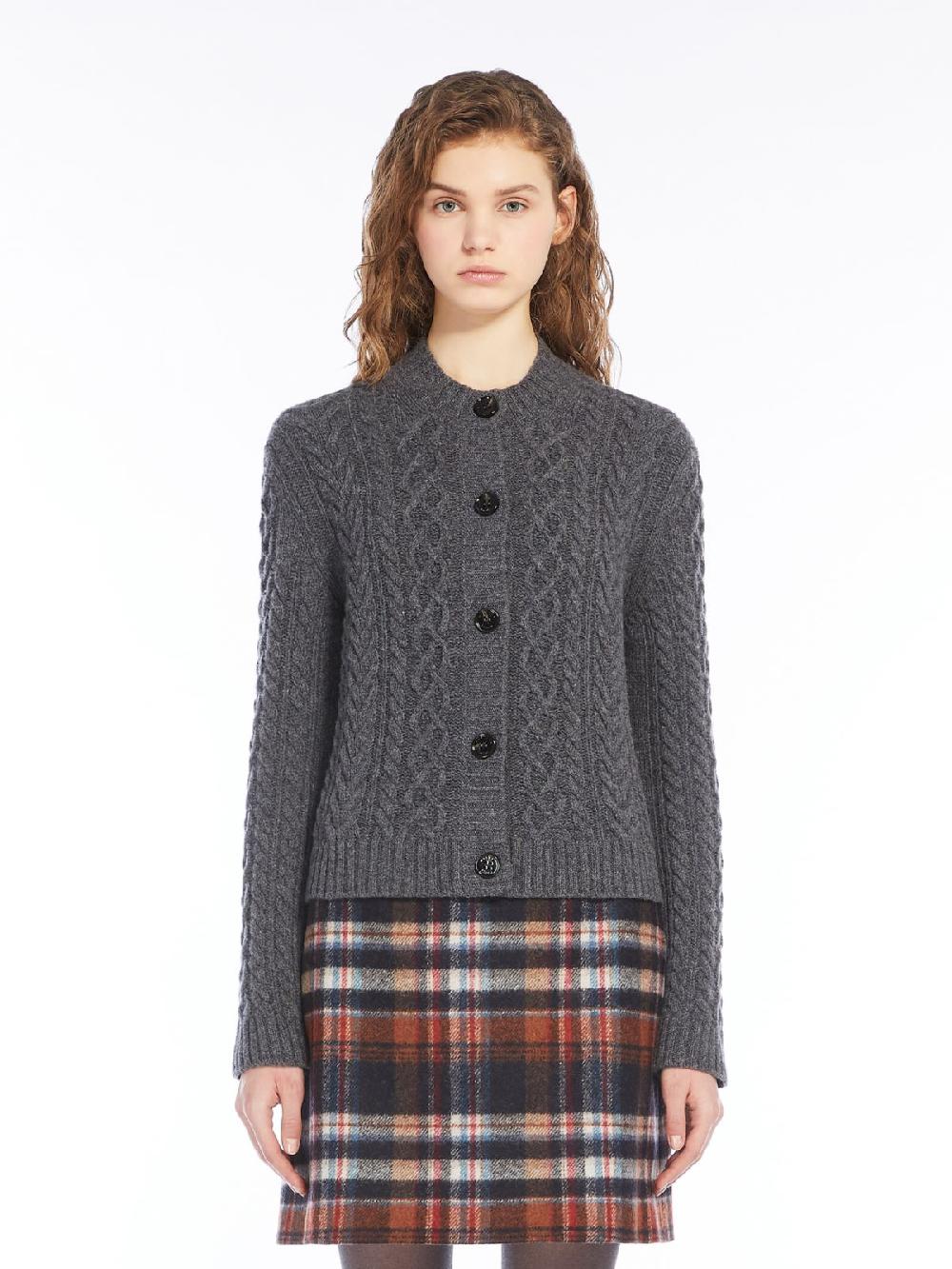 Weekend Cardigan in lana a trecce Vendite Flash