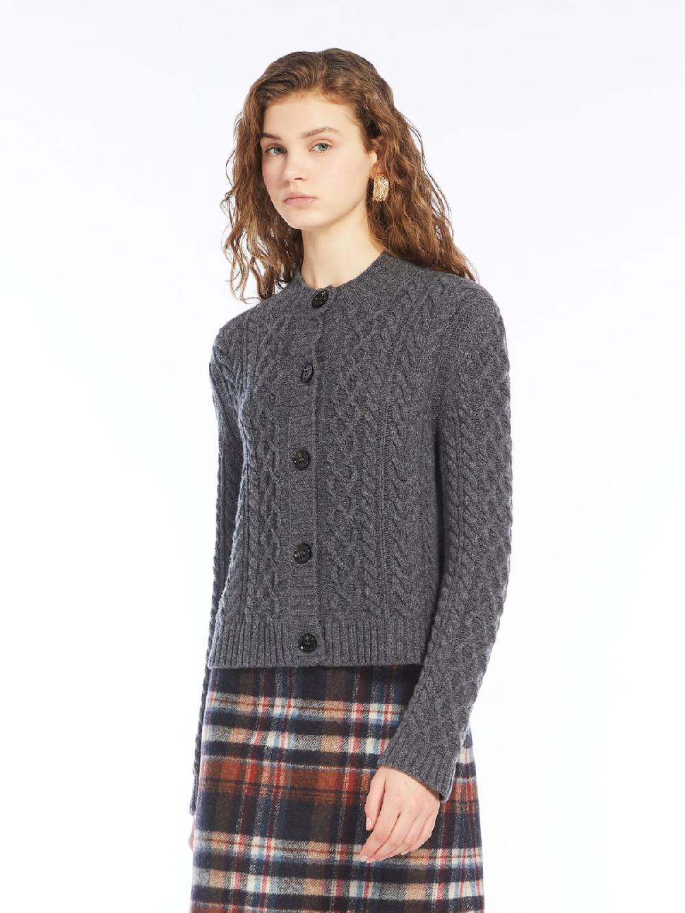 Weekend Cardigan in lana a trecce Vendite Flash