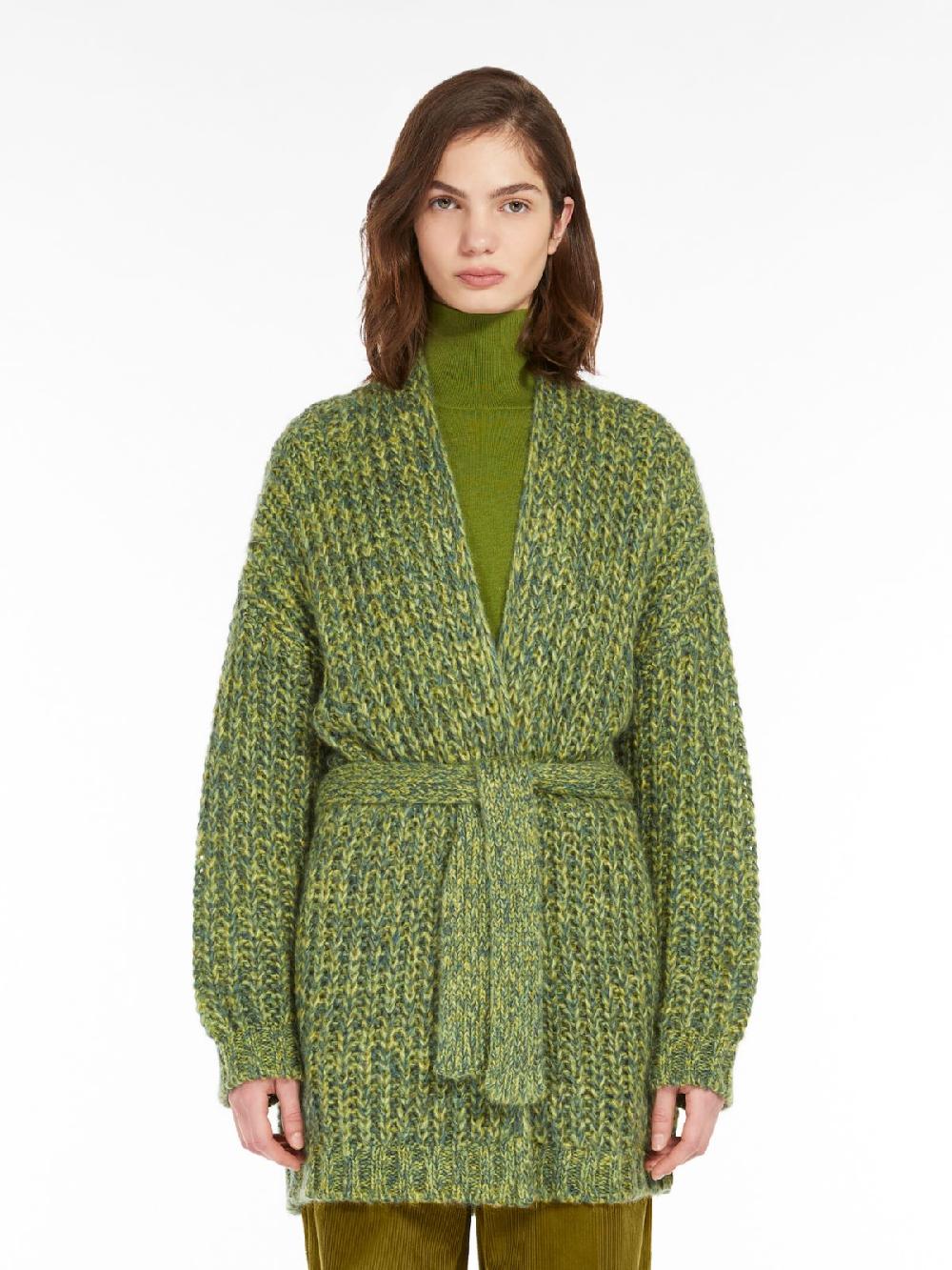 Weekend Cardigan a coste in mohair chiné Italia