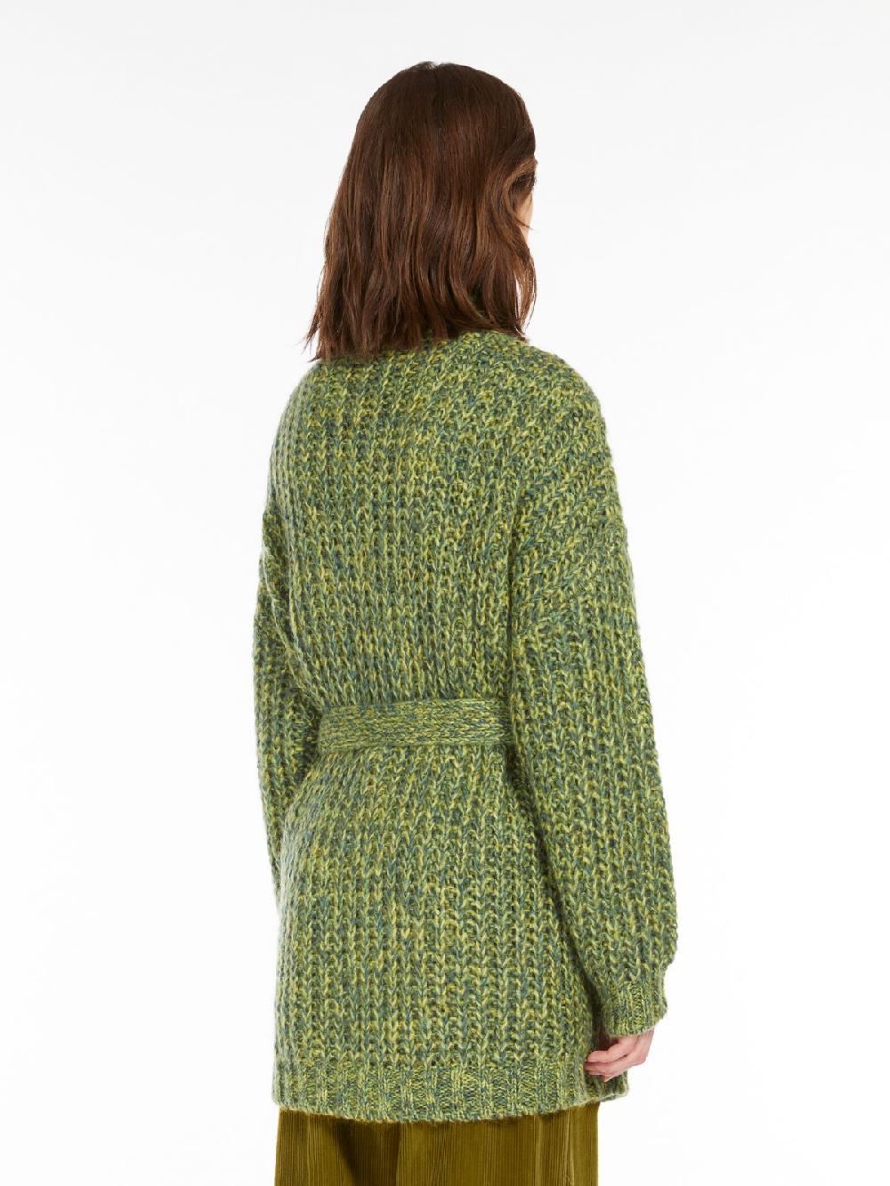 Weekend Cardigan a coste in mohair chiné Italia