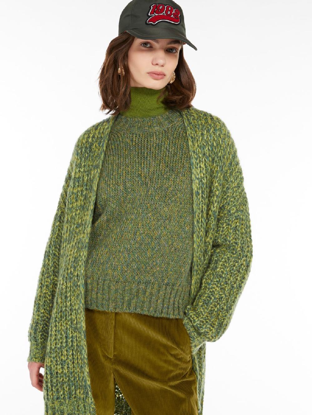 Weekend Cardigan a coste in mohair chiné Italia
