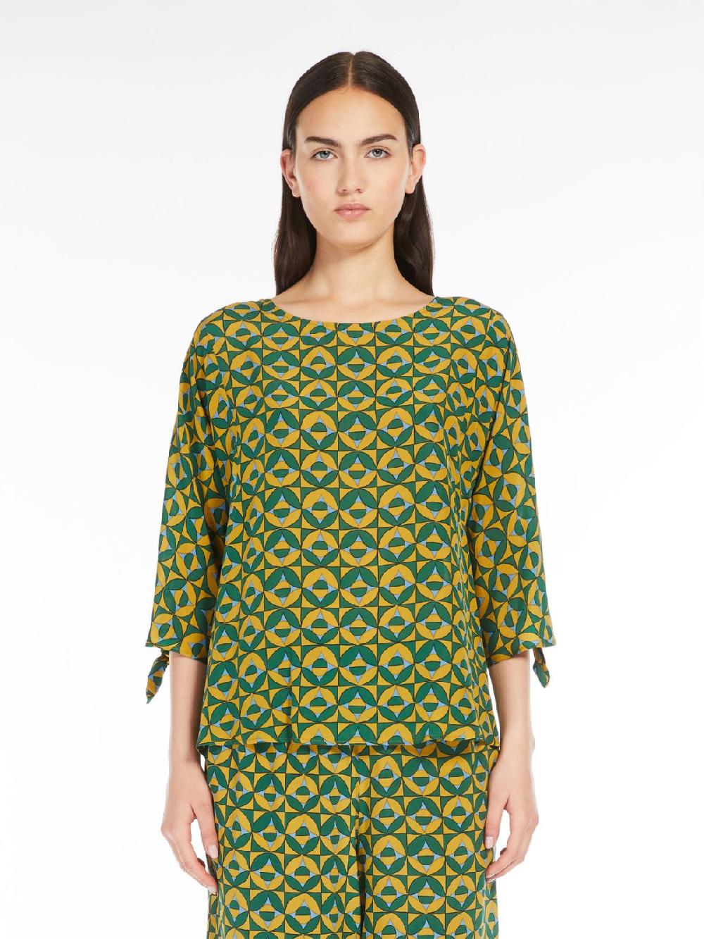 Weekend Blusa in crêpe de Chine stampato Vendita Calda