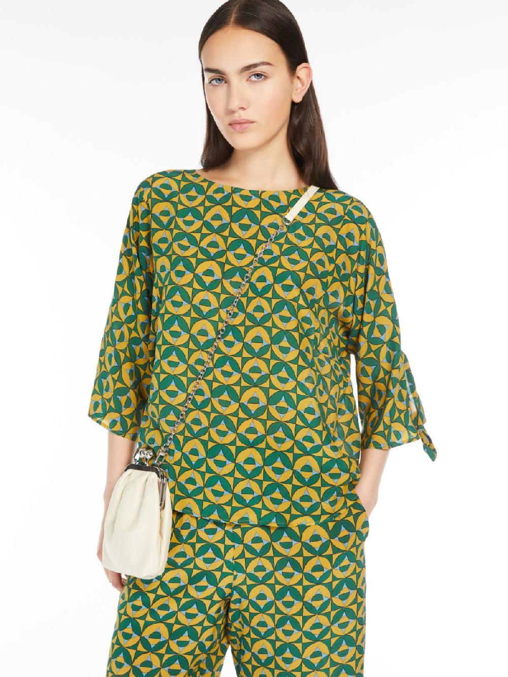 Weekend Blusa in crêpe de Chine stampato Vendita Calda