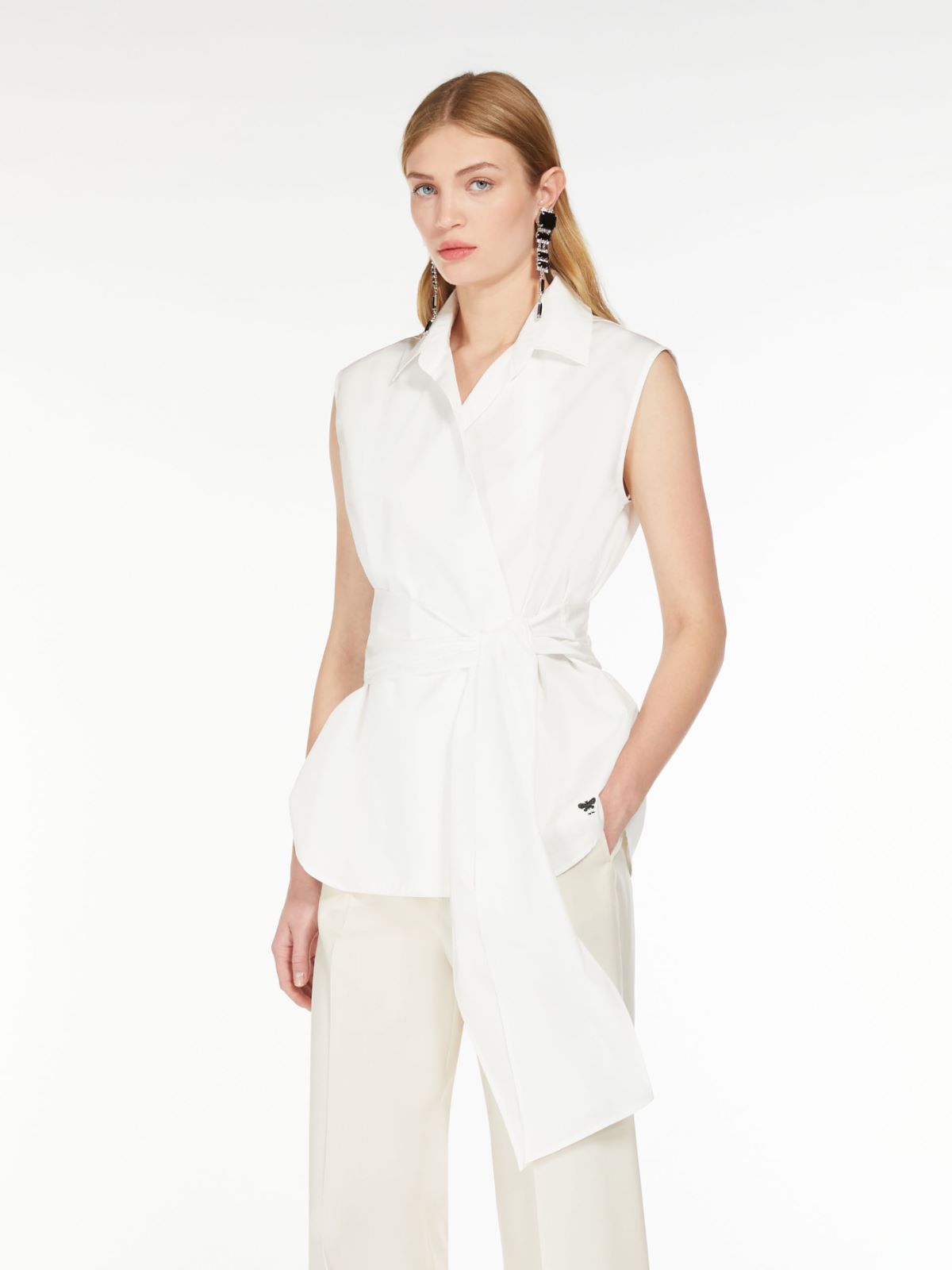 Weekend Camicia smanicata in popeline Promozione Limitata