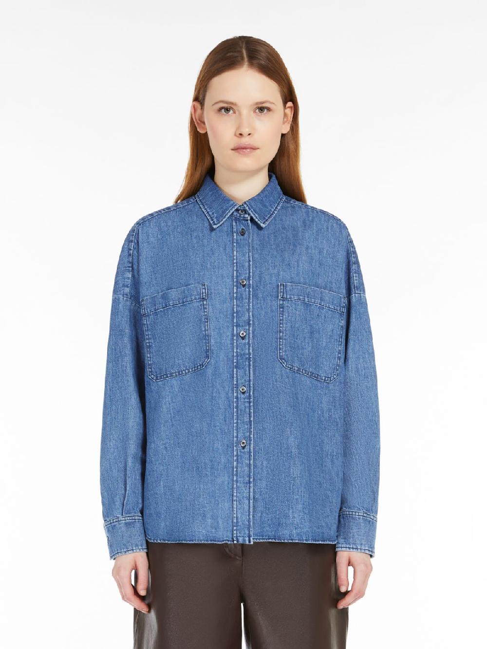 Weekend Camicia crop in denim di cotone Vendita