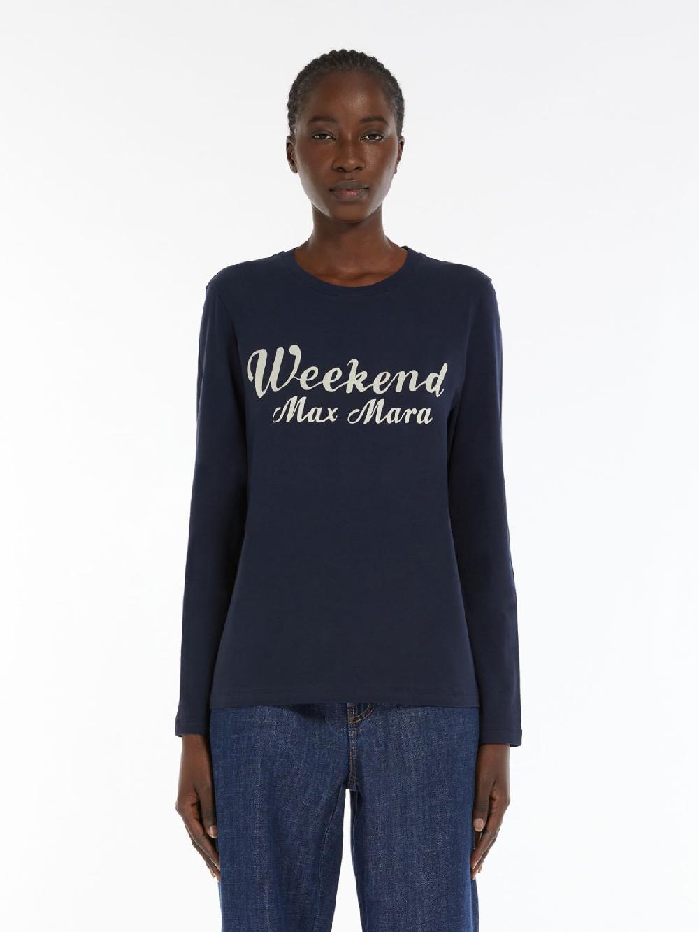Weekend T-shirt in cotone con stampa Consegna Veloce