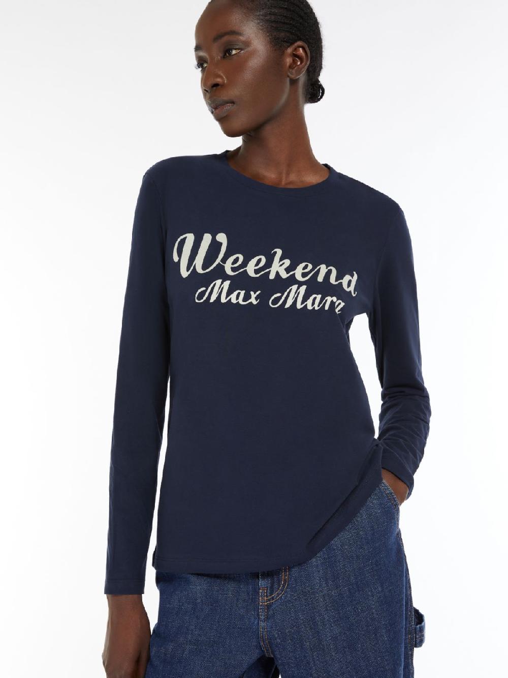 Weekend T-shirt in cotone con stampa Consegna Veloce