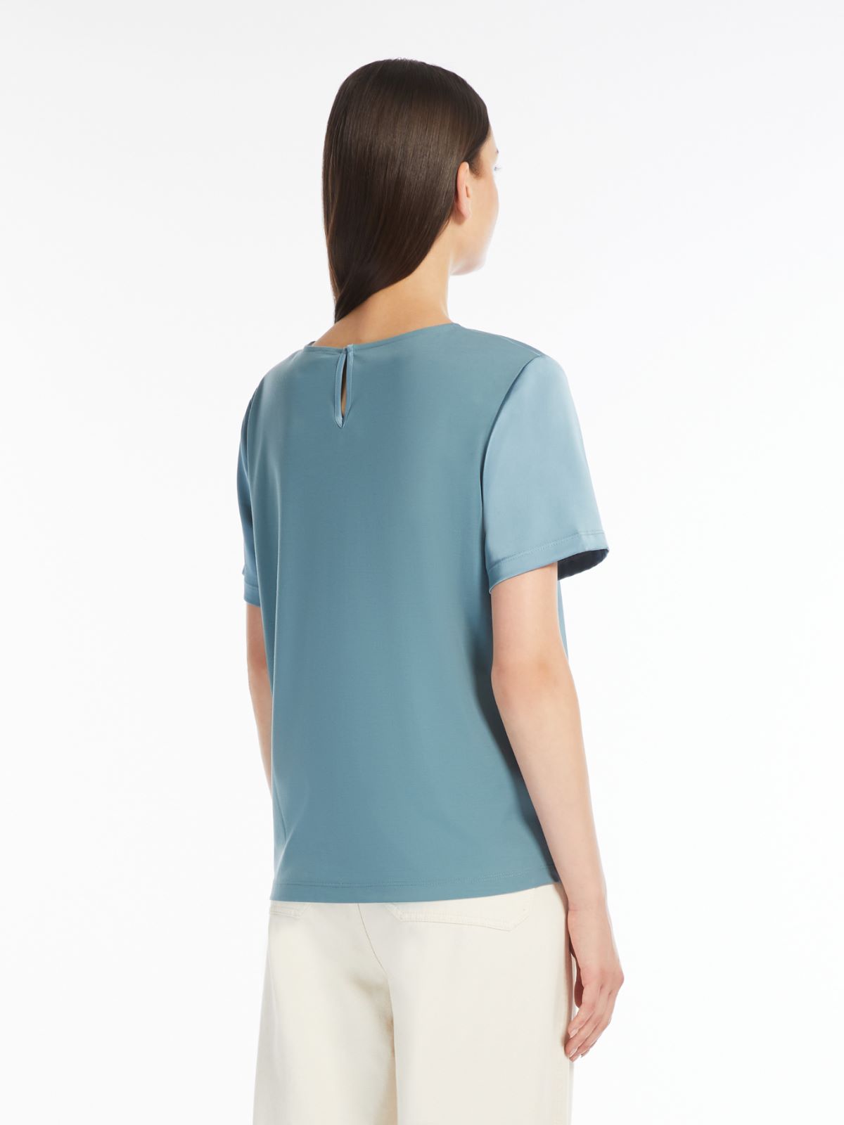 Weekend T-shirt in raso e jersey In Saldo