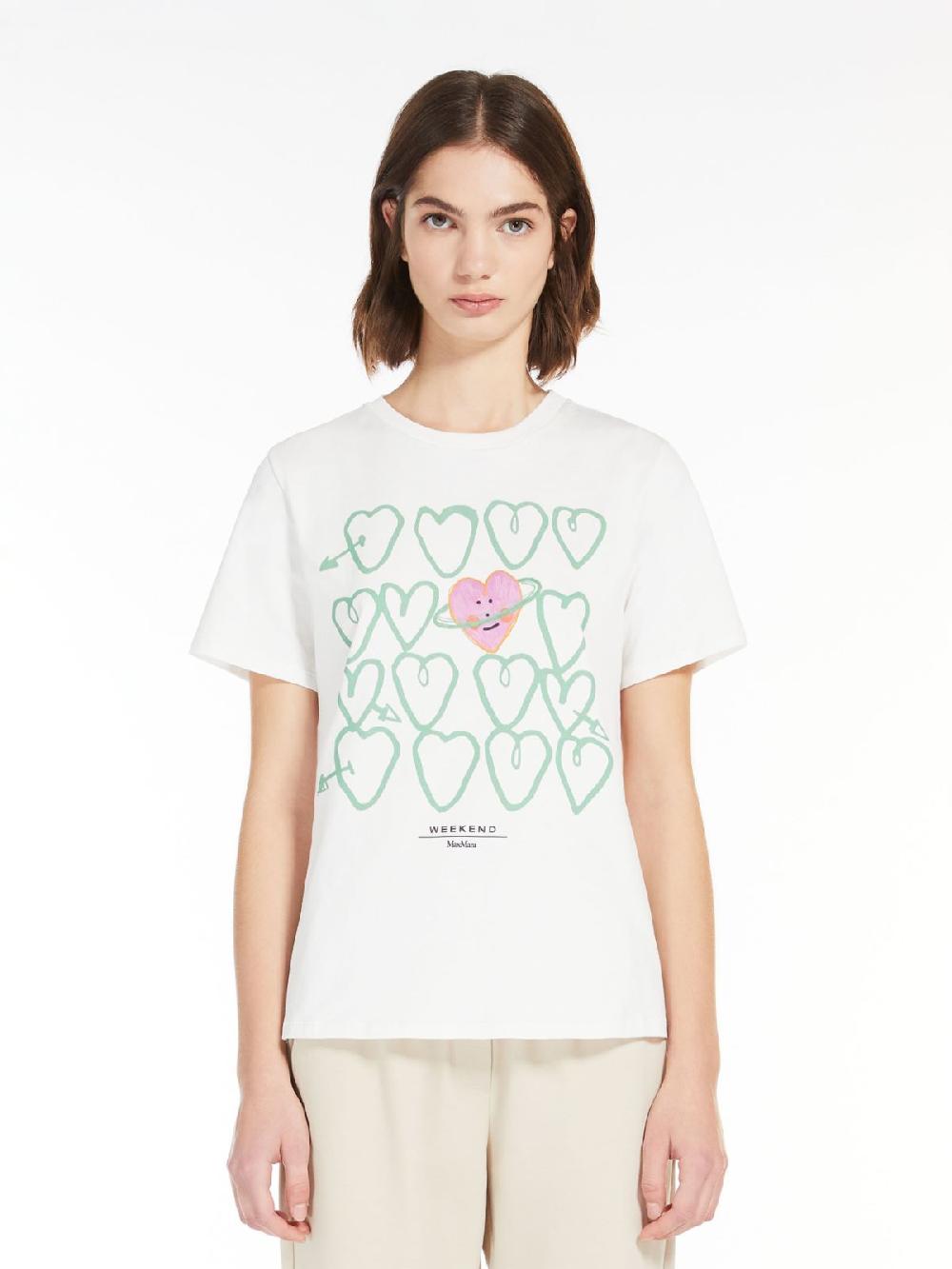 Weekend T-shirt in cotone con stampa In Linea