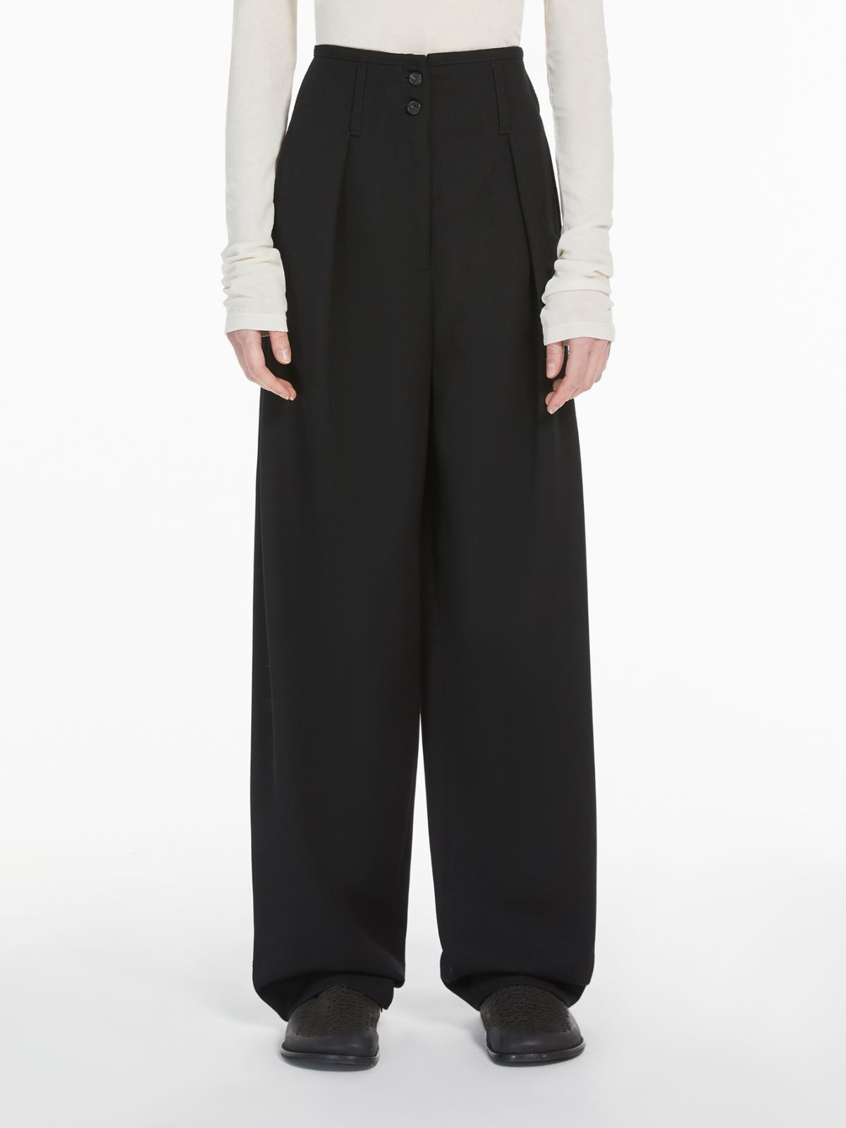 Weekend Pantalone ampio in mista lana Sottocosto