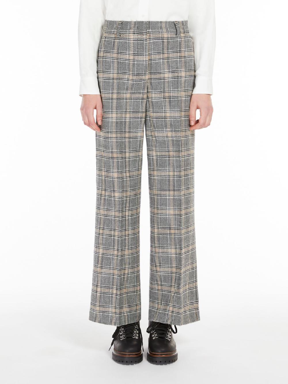 Weekend Pantalone palazzo in tela di lana Economico