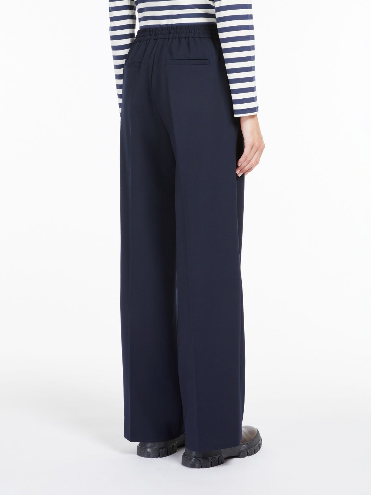 Weekend Pantalone in gabardina di lana Vendita Economica