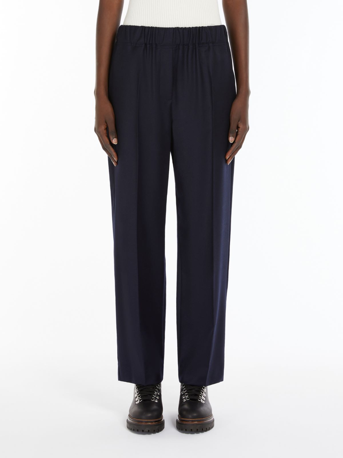 Weekend Pantalone comfort in flanella Saldi Di Fabbrica