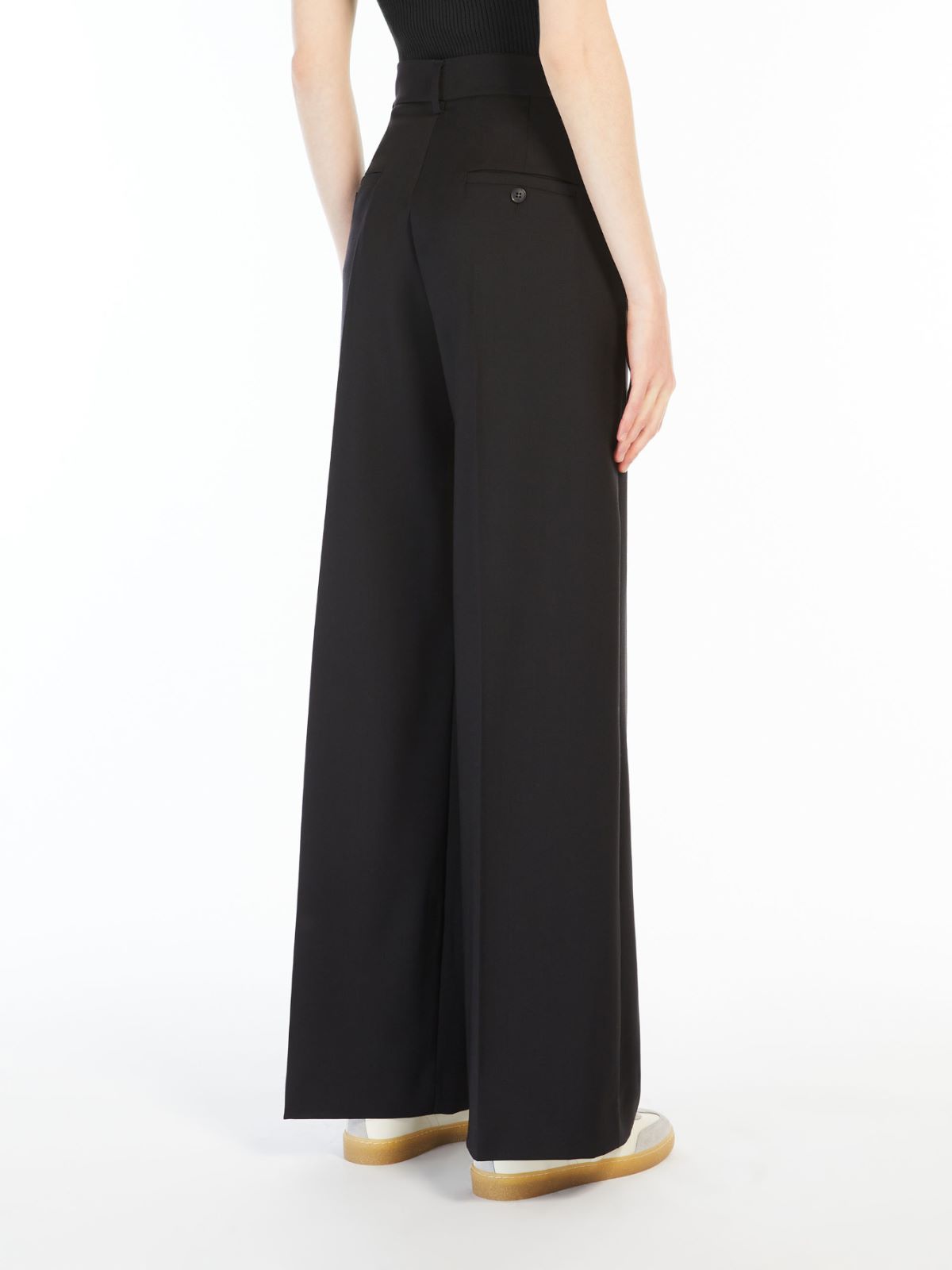 Weekend Pantalone palazzo in tela di lana Negozio