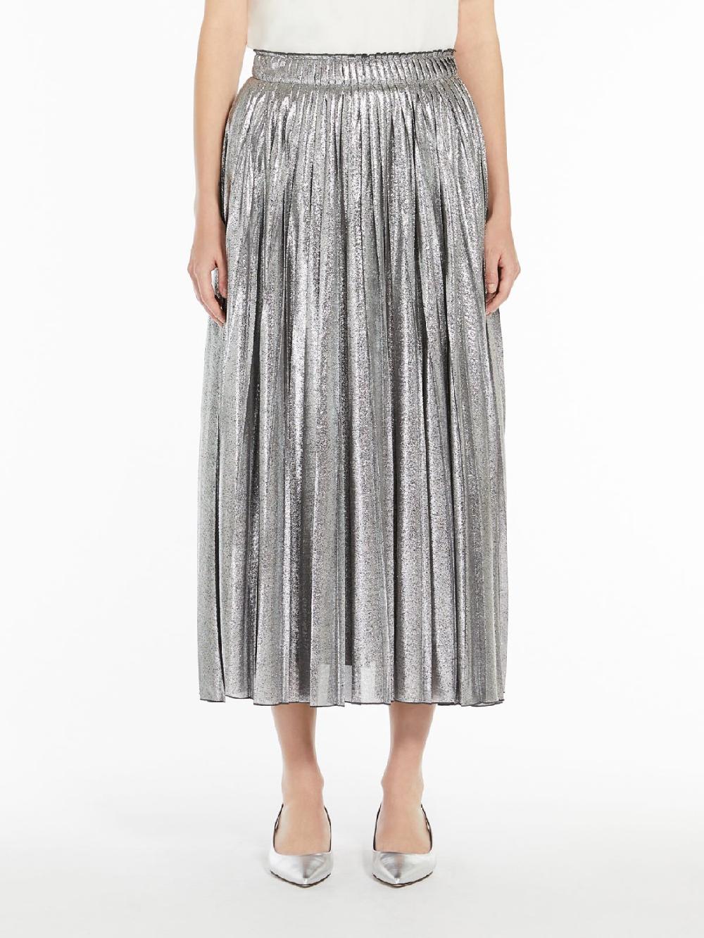 Weekend Gonna lunga in georgette laminata Nuova