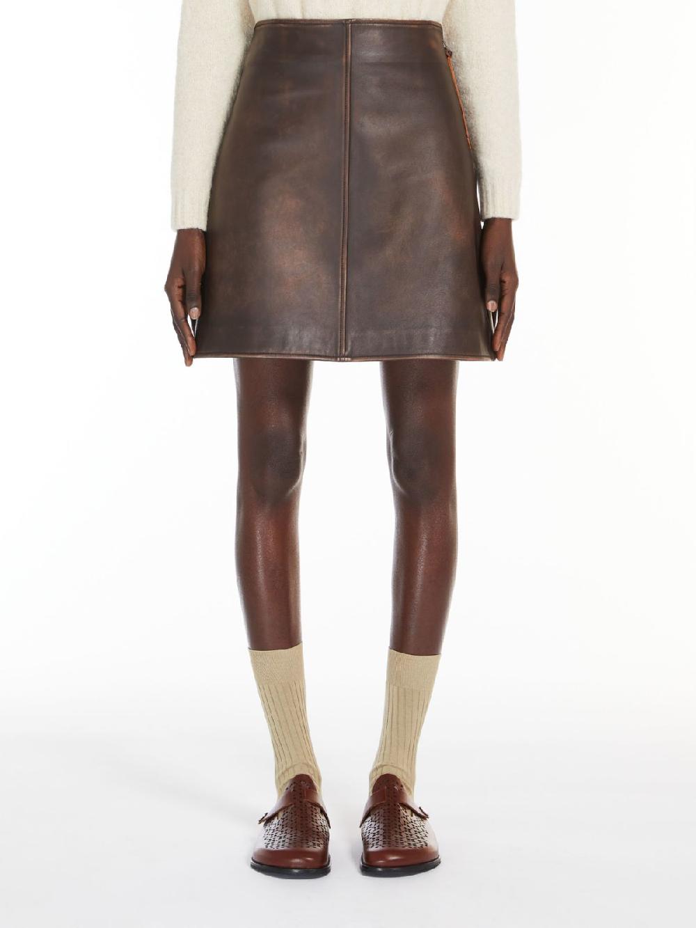 Weekend Gonna mini in pelle Presa