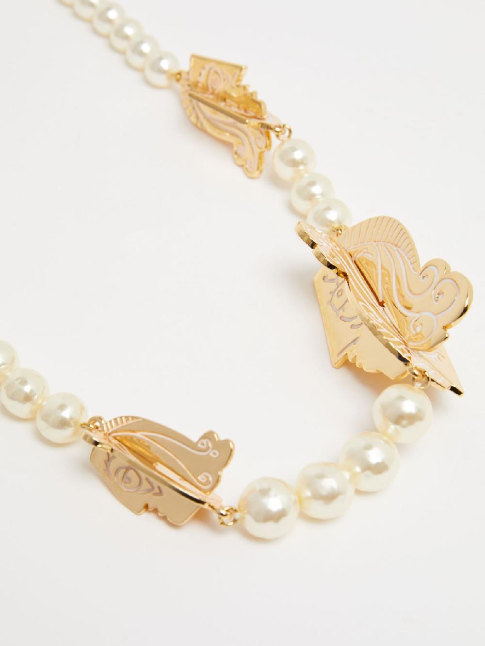 Weekend Collana cubista con perle Nuova