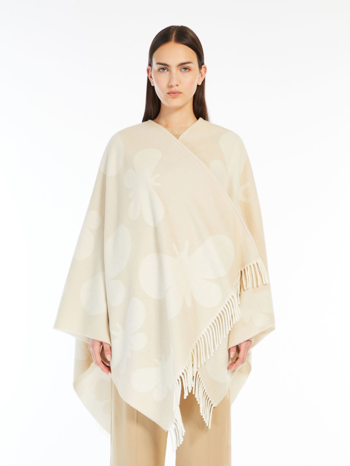 Weekend Poncho in lana jacquard Convenienza