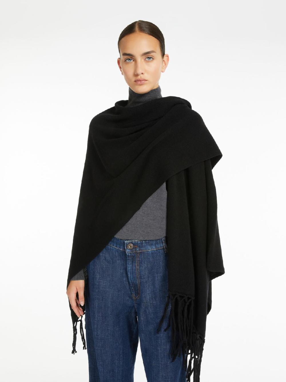 Weekend Poncho in pura lana Offerte
