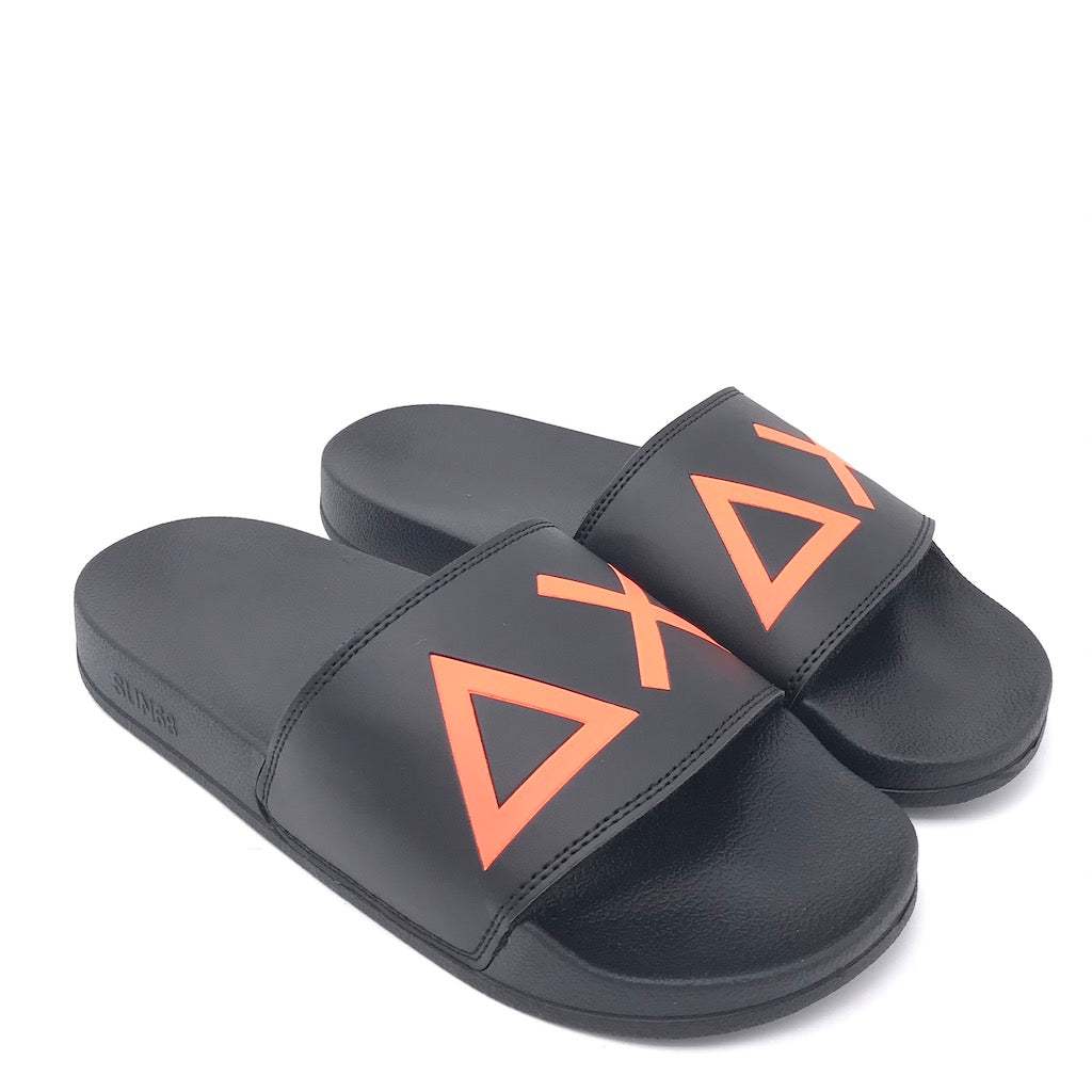 Zulian Calzature Ciabatta Slipper logo nera In Saldo