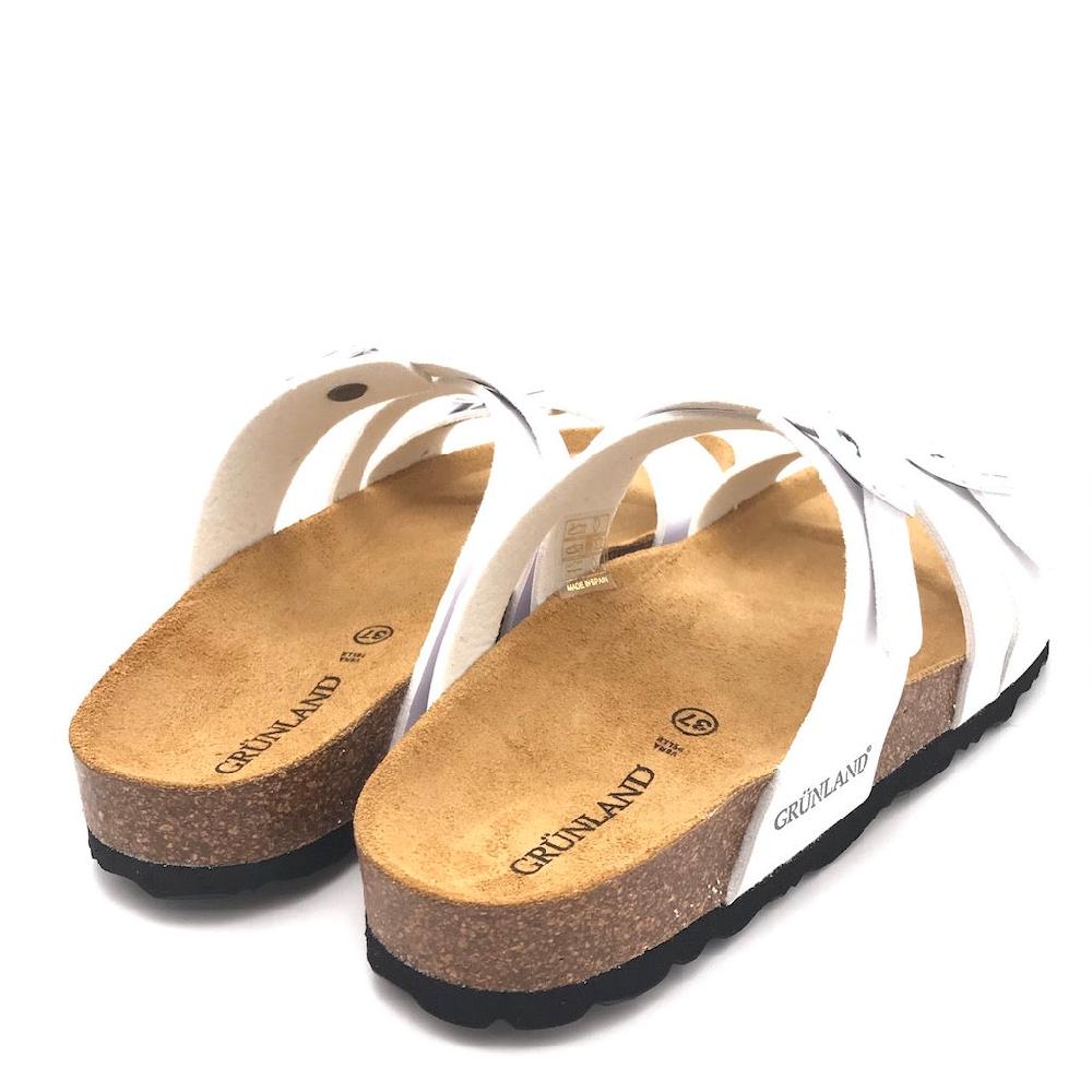 Zulian Calzature Ciabatta Sara fascia incrociata bianca Italia