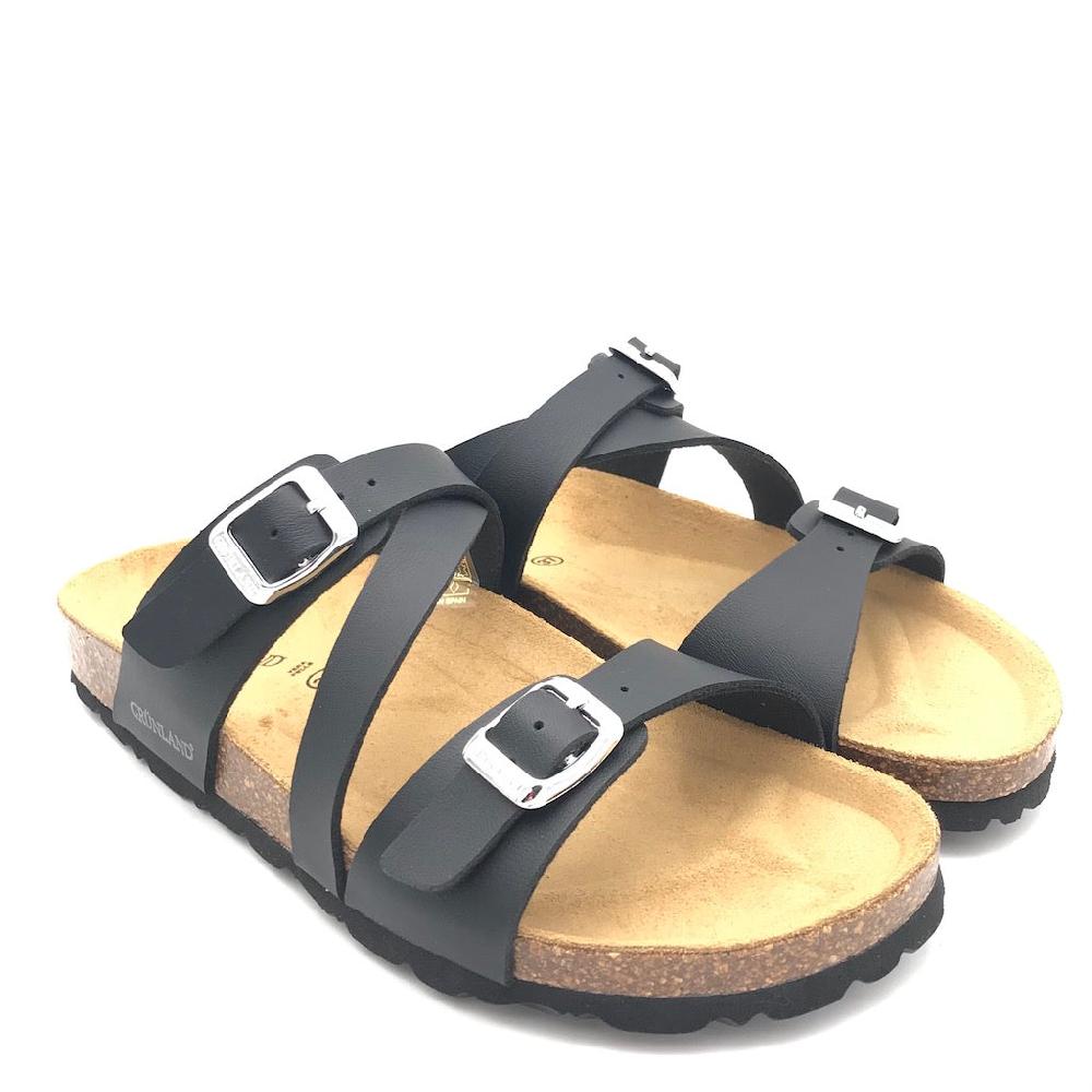 Zulian Calzature Ciabatta Sara fascia incrociata nera Pezzi Unici