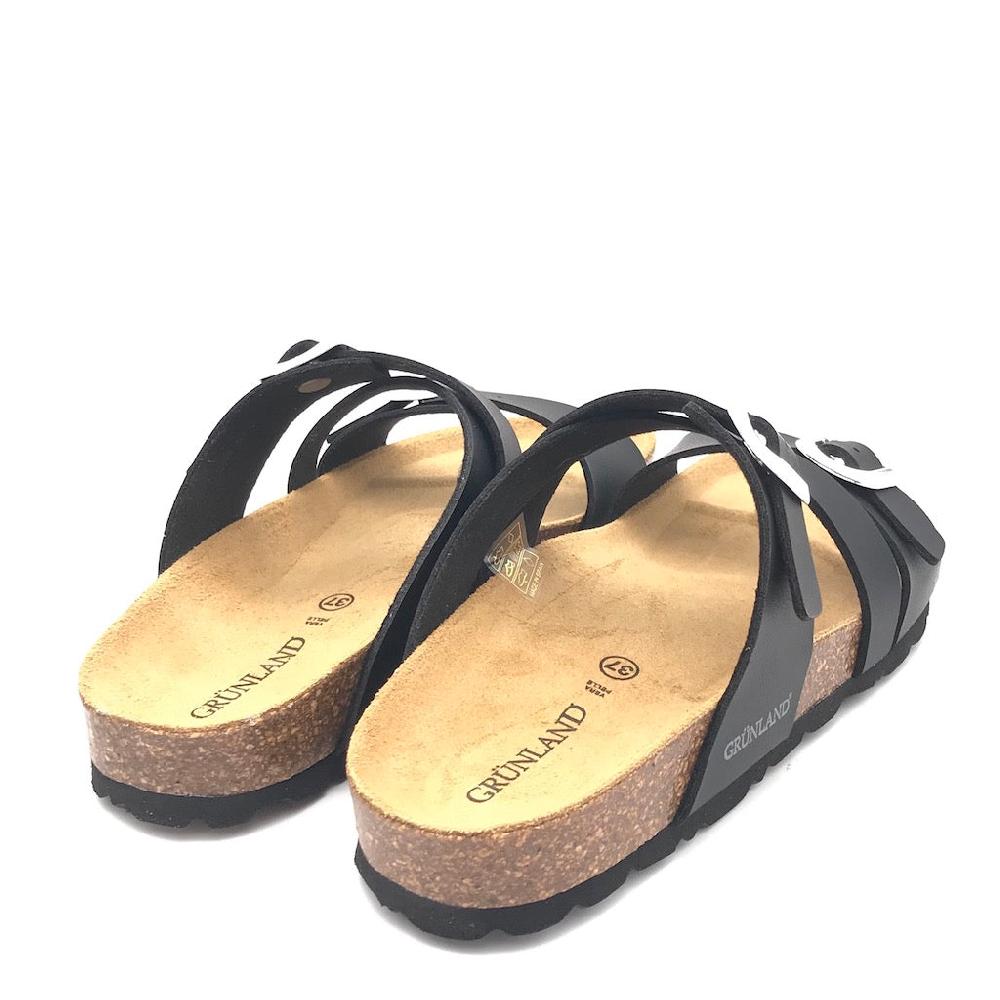 Zulian Calzature Ciabatta Sara fascia incrociata nera Pezzi Unici