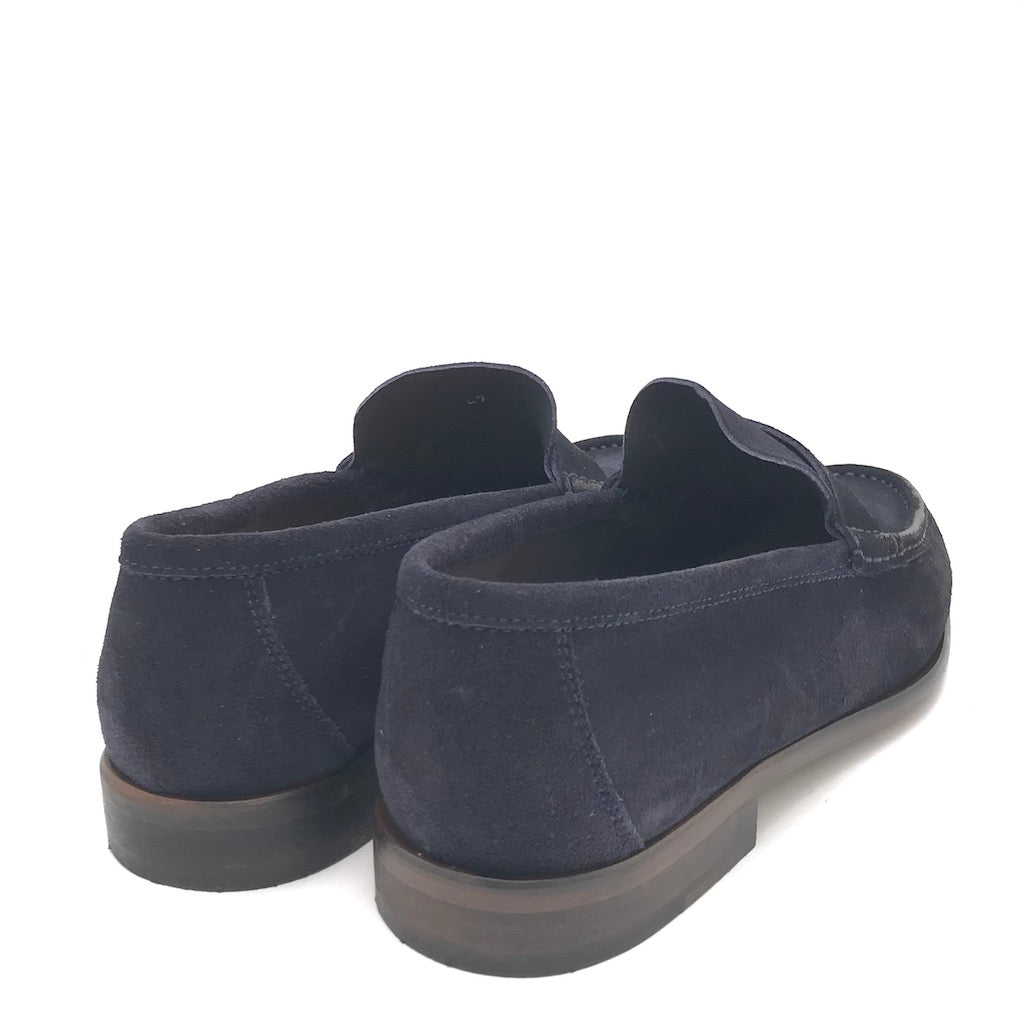 Zulian Calzature Mocassino in velour blu Online