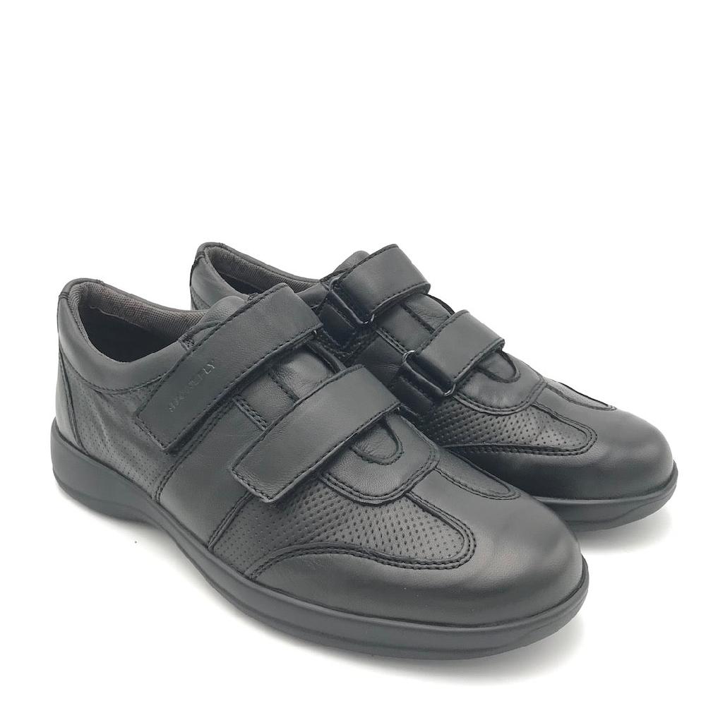 Zulian Calzature Scarpa strappo Season in nappa nera Outlet