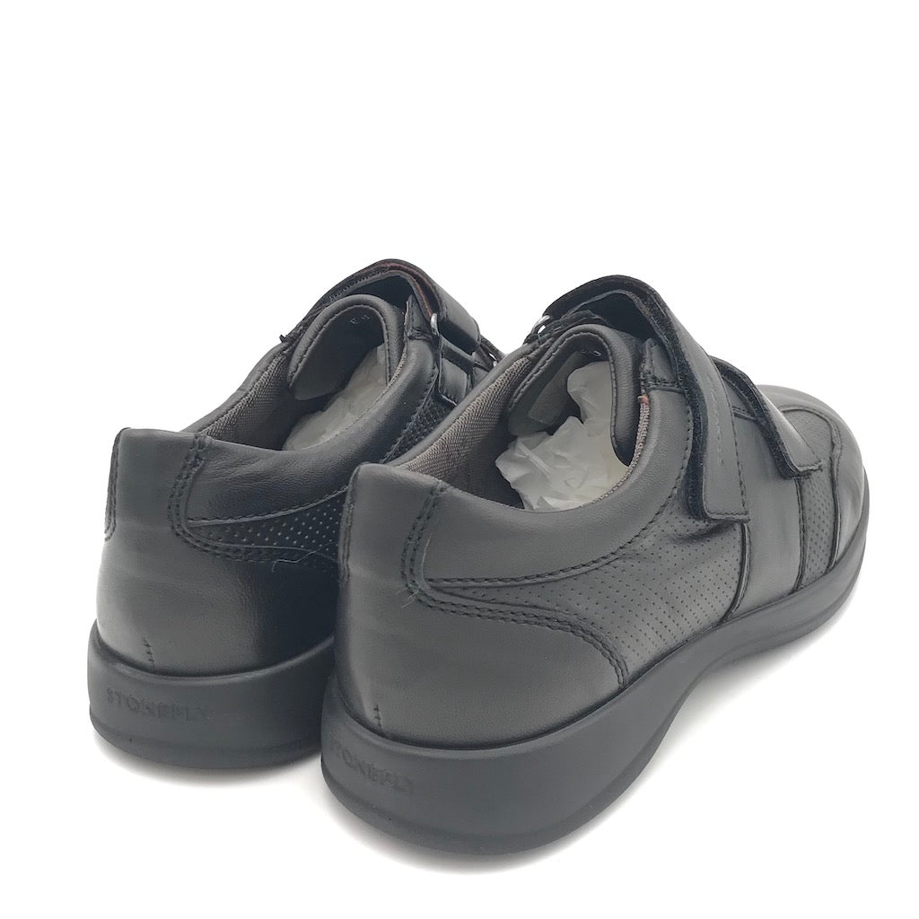 Zulian Calzature Scarpa strappo Season in nappa nera Outlet
