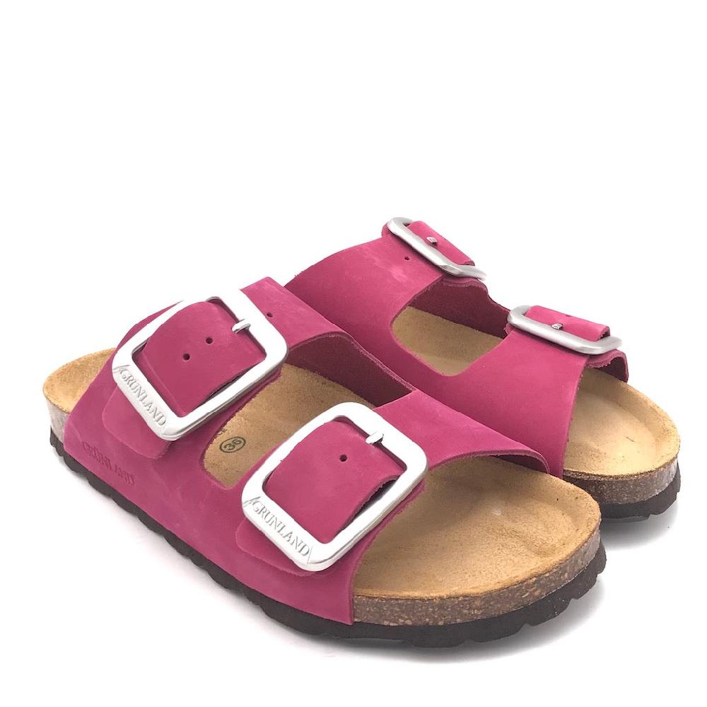 Zulian Calzature Ciabatta Sara doppia fibbia nabuk porpora Vendite Flash