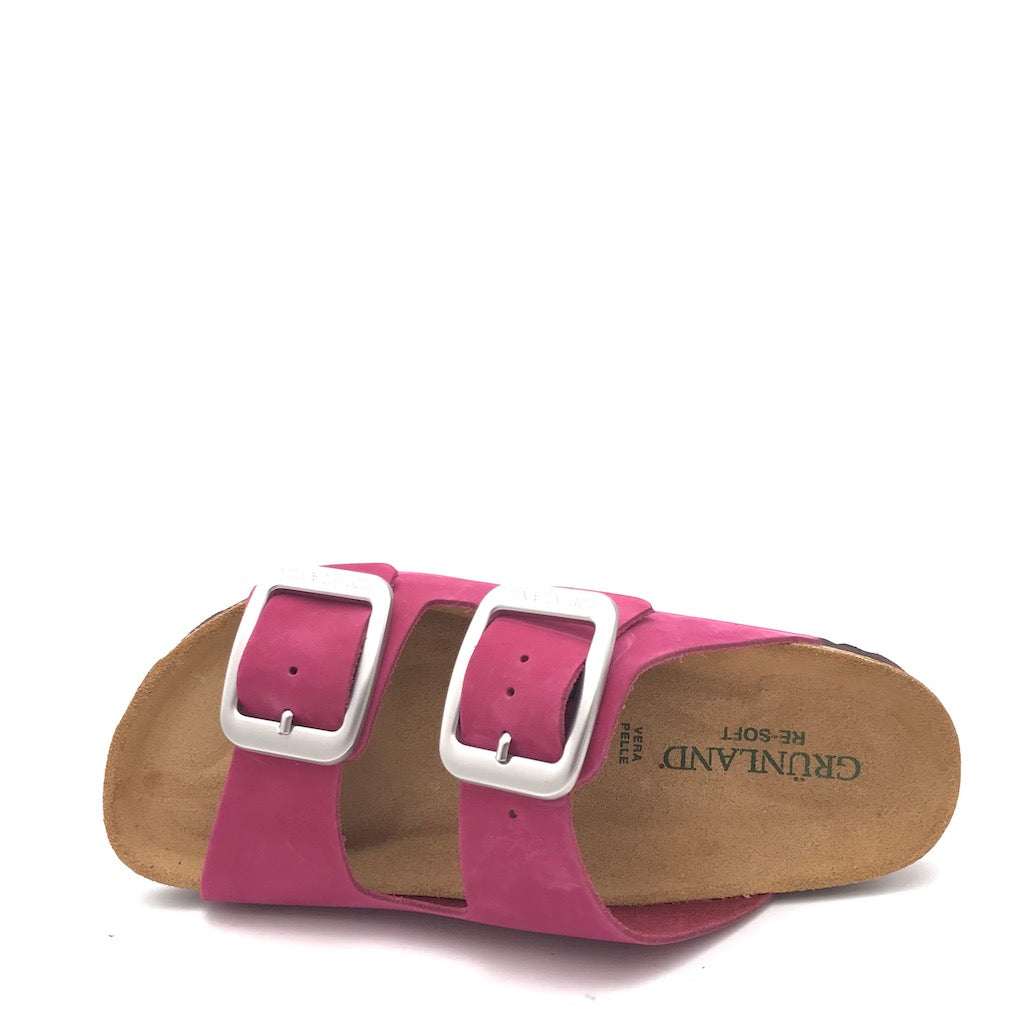 Zulian Calzature Ciabatta Sara doppia fibbia nabuk porpora Vendite Flash