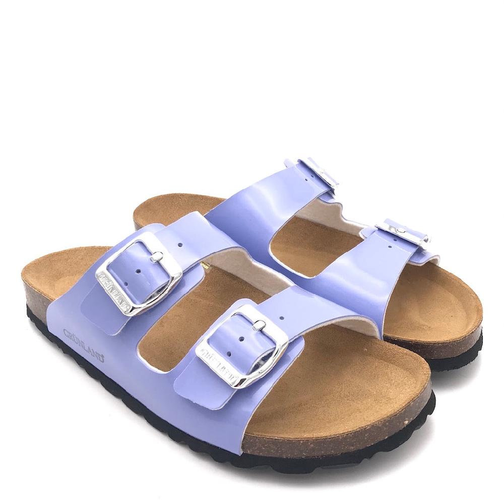 Zulian Calzature Ciabatta Sara doppia fibbia pervinca Italy