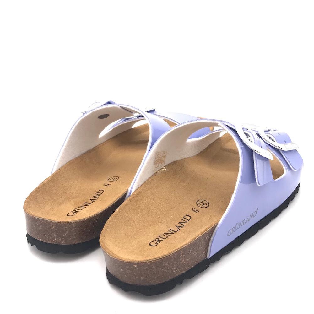 Zulian Calzature Ciabatta Sara doppia fibbia pervinca Italy