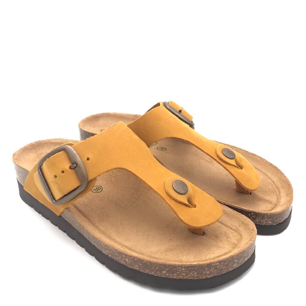 Zulian Calzature Ciabatta Hola infradito ocra Italia