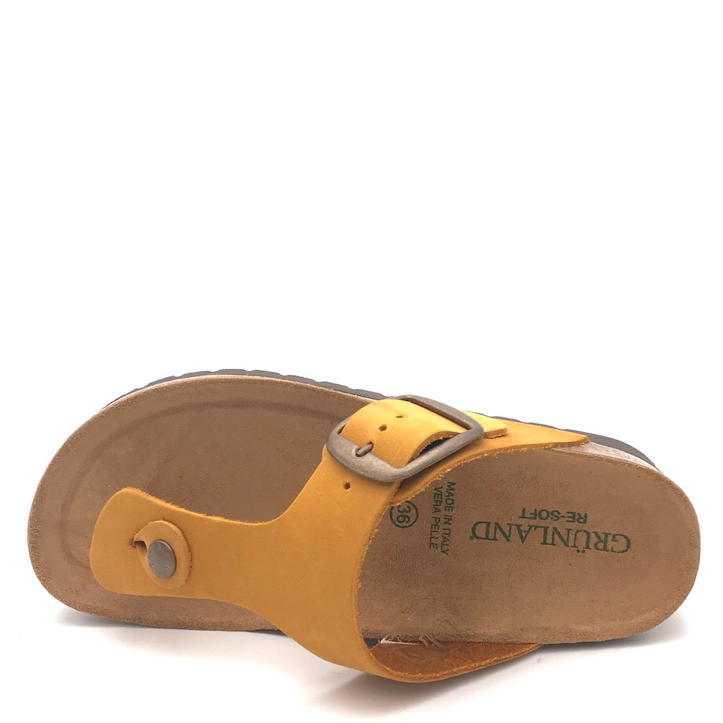 Zulian Calzature Ciabatta Hola infradito ocra Italia