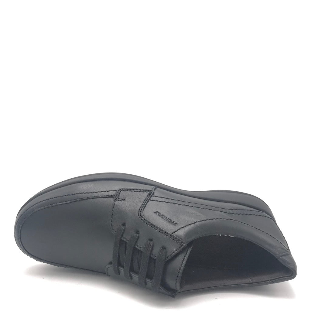 Zulian Calzature Scarpa Season allacciata in nappa nera Negozio