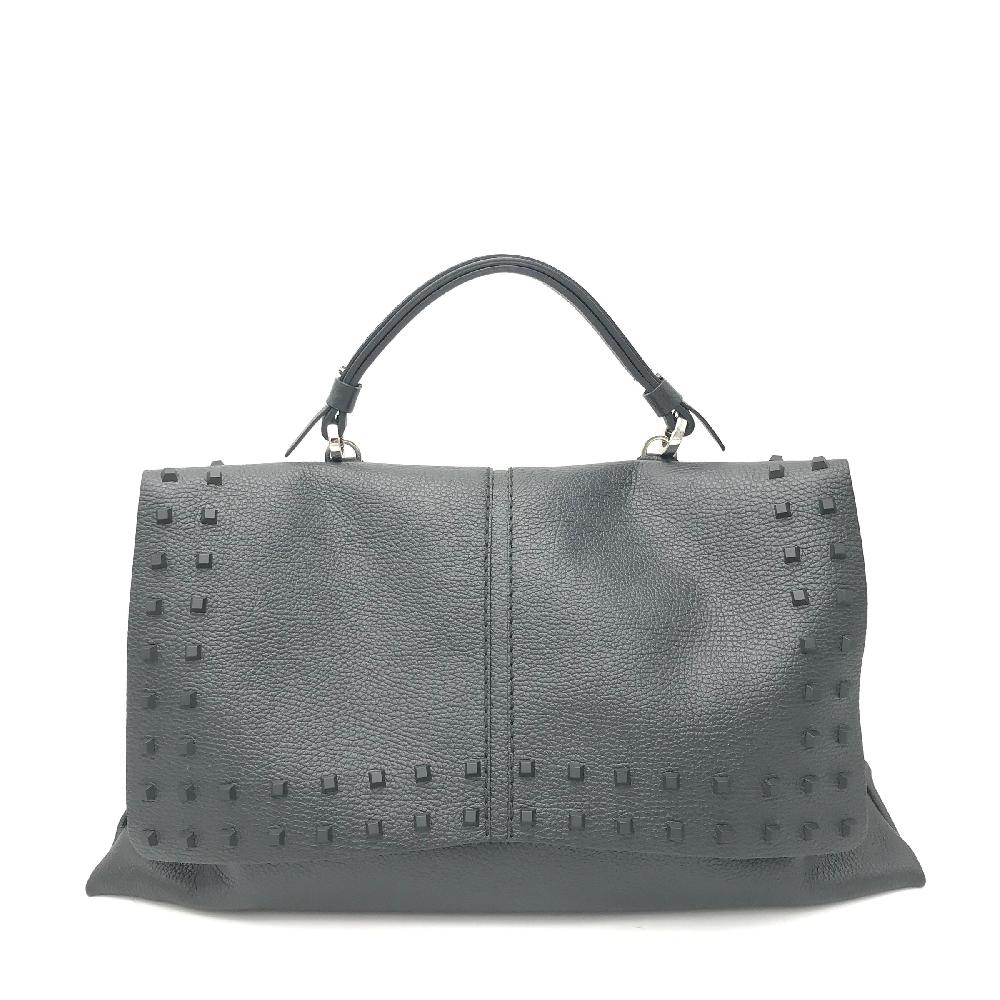 Zulian Calzature Borsa Kendal large nera borchie Presa