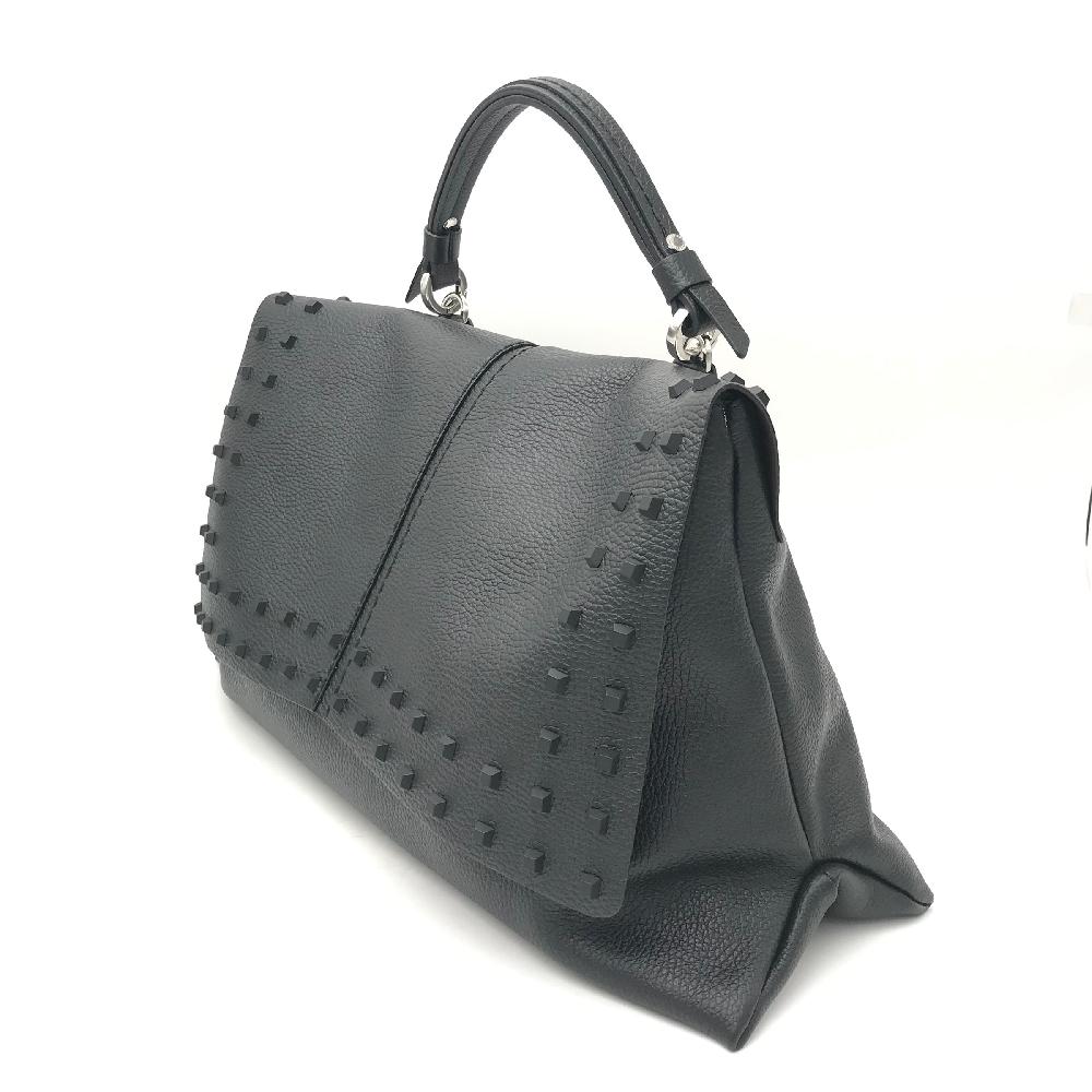 Zulian Calzature Borsa Kendal large nera borchie Presa