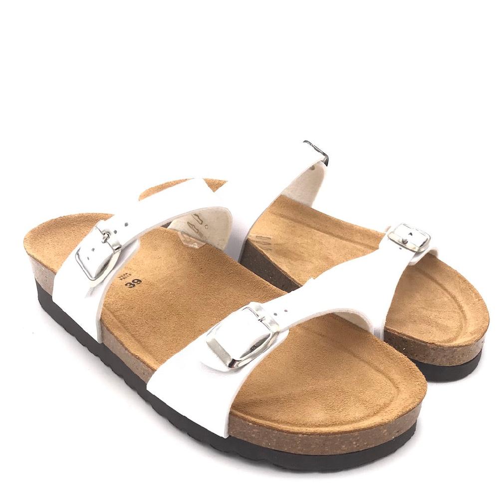 Zulian Calzature Ciabatta Hola doppia fibbia perla In Linea