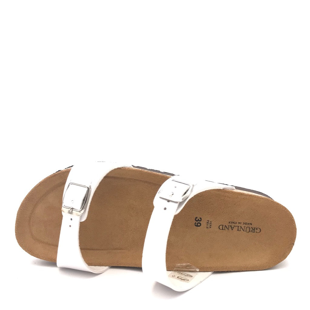 Zulian Calzature Ciabatta Hola doppia fibbia perla In Linea